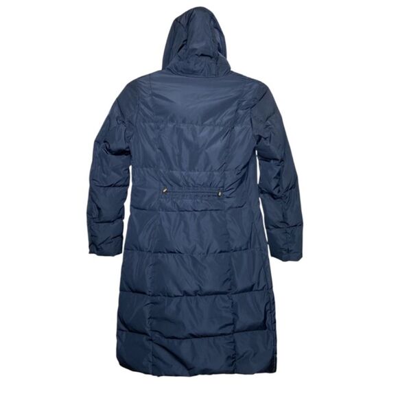 Cole Haan navy blue feather down hooded winter coat size XS - Picture 3 of 14